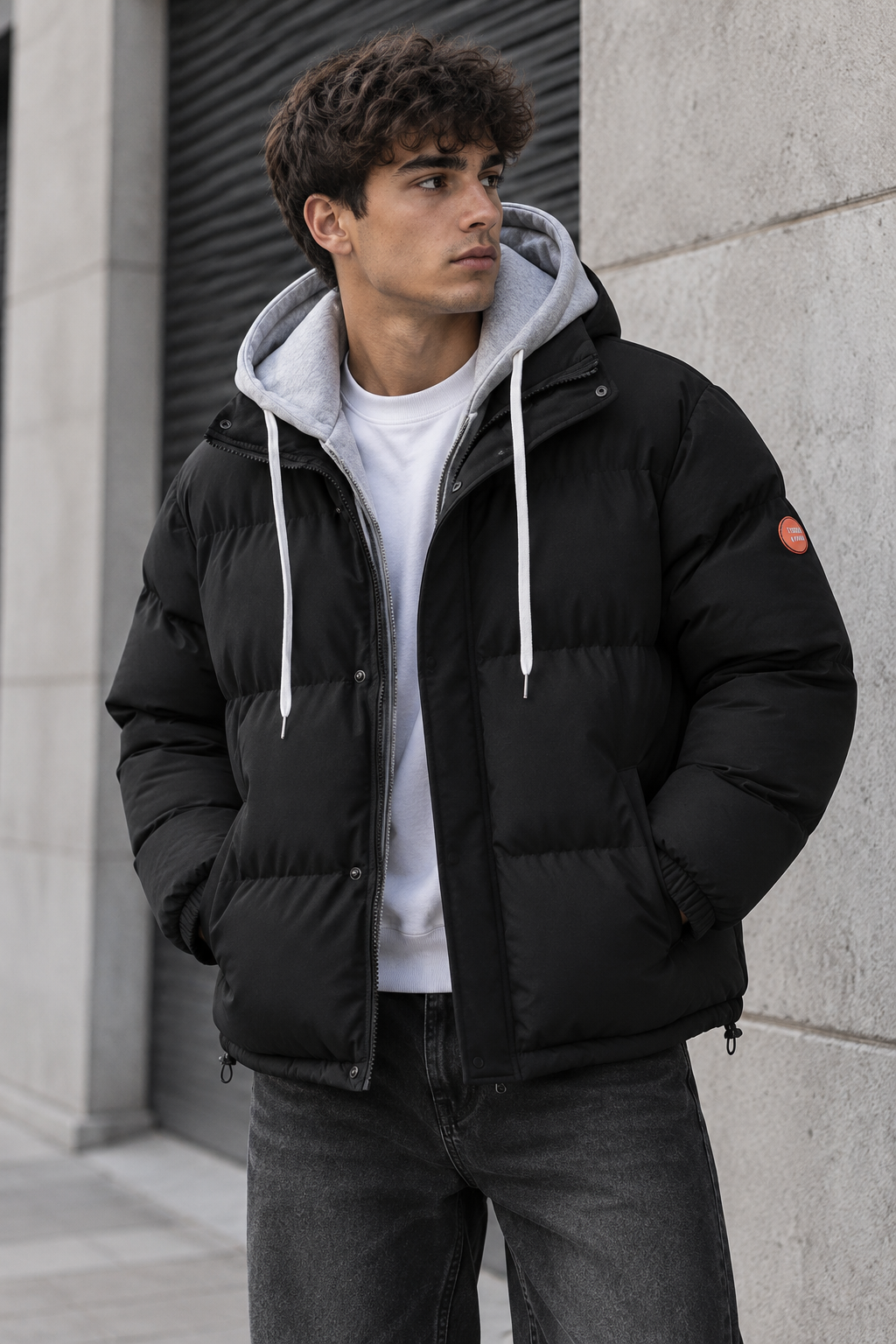 Chaqueta Acolchada con Capucha para Hombre – Windproof de Invierno