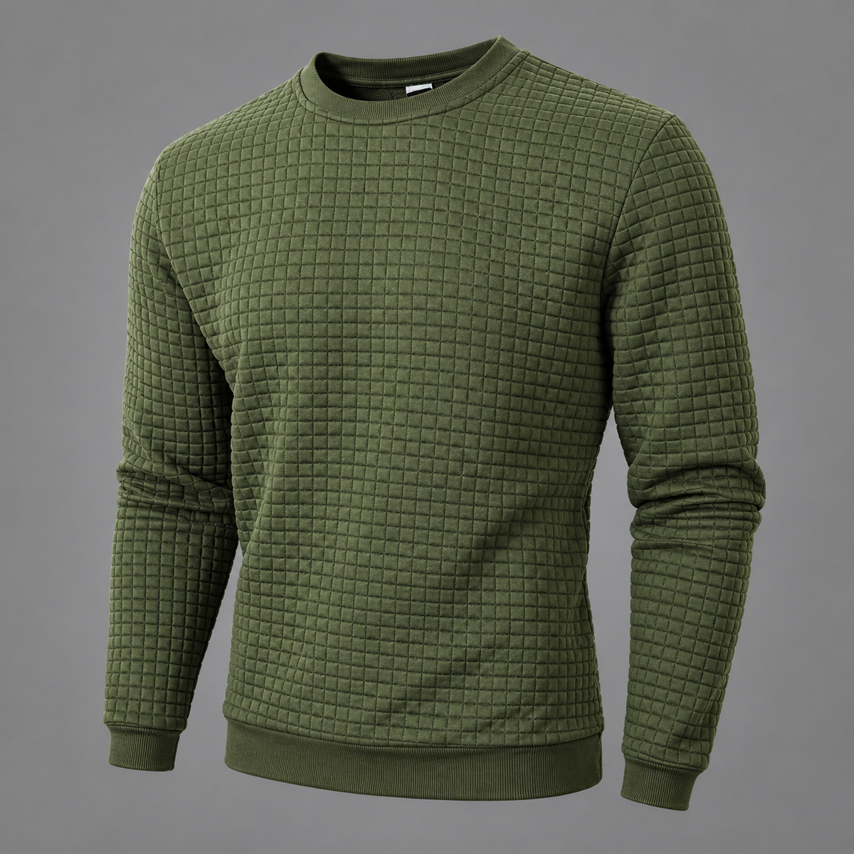 Sudadera Hombre Acolchada Slim Fit – Cuello Redondo