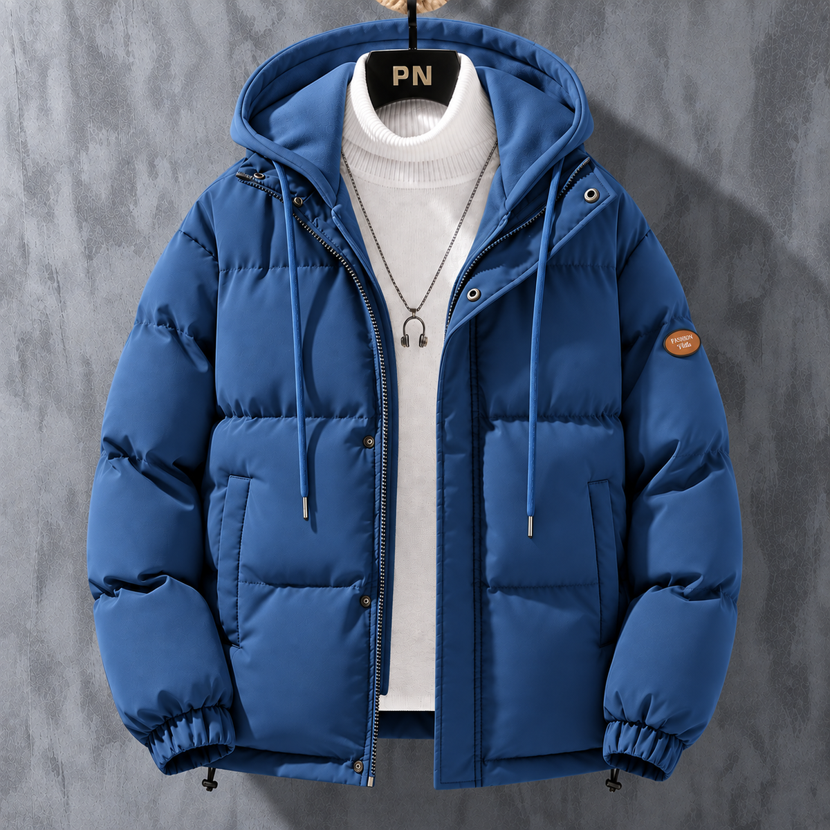Chaqueta Acolchada con Capucha para Hombre – Windproof de Invierno